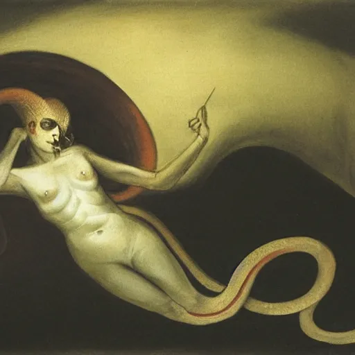 Prompt: snake by henry fuseli