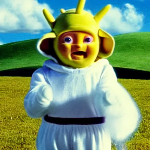 Image similar to obi wan kenobi in teletubbies