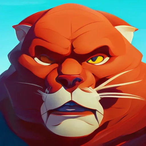 Image similar to face icon stylized minimalist thundercats, loftis, cory behance hd by jesper ejsing, by rhads, makoto shinkai and lois van baarle, ilya kuvshinov, rossdraws global illumination