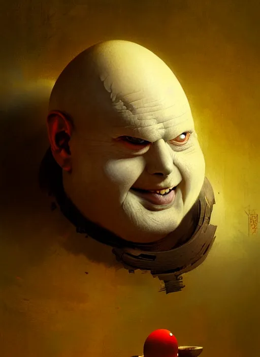 Image similar to portrait of the humpty dumpty by greg rutkowski