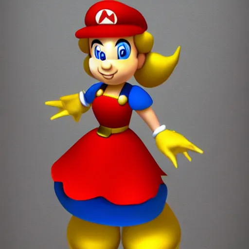 Prompt: prinzessin daisy from super mario, painted by ferdinand holger