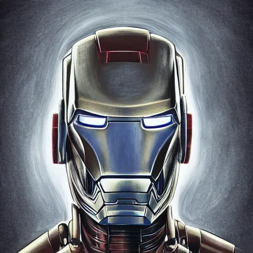 Image similar to steampunk, H.R. Giger design of Iron Man, body and head, drawing on pencil, ornate, details, smooth, sharp focus, illustration, realistic, cinematic, artstation, award winning, rgb, ethereal blue lighting, 8K, H 1920