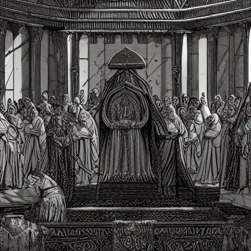 Image similar to coronation of Baldwin IV, dynamic lighting, cinematic, establishing shot, extremely high detail, photo realistic, cinematic lighting, intricate line drawings, 8k resolution