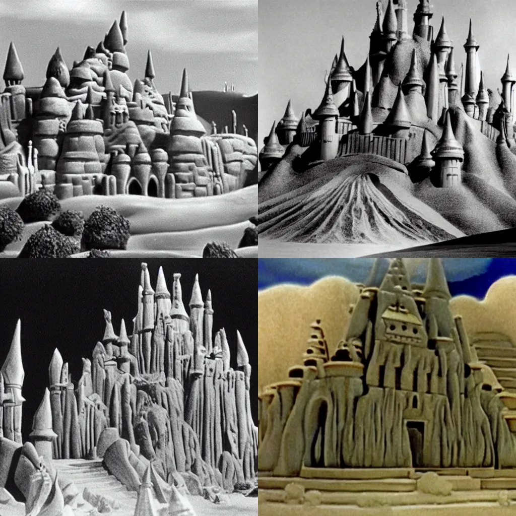 Prompt: still of the sand palace from The Wizard of Oz