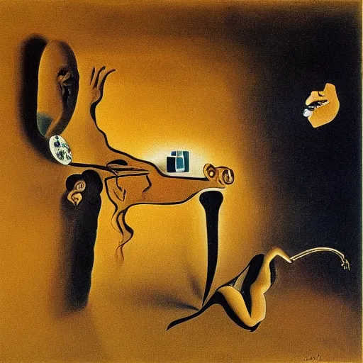 Image similar to the persistence of social media, by salvador dali