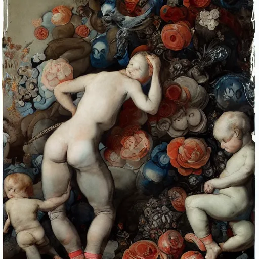 Prompt: James Jean pastiche by Rembrant, 4k quality