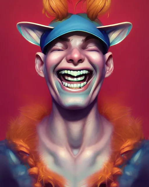 Prompt: digital art, fantasy portrait of a laughing boy , by James Jean and by artgerm, by ross tran , ultradetailed, charachter design, concept art, trending on artstation,