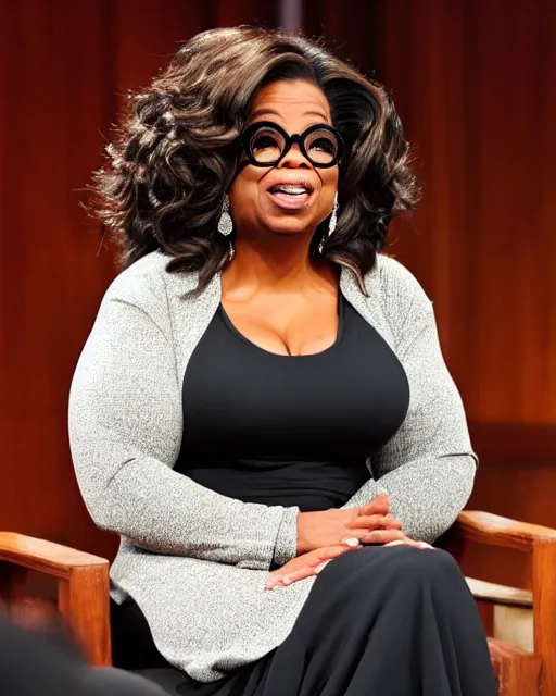 Prompt: oprah winfrey as an okra fruit