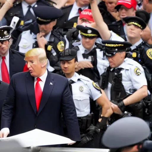 Image similar to donald trump arrested