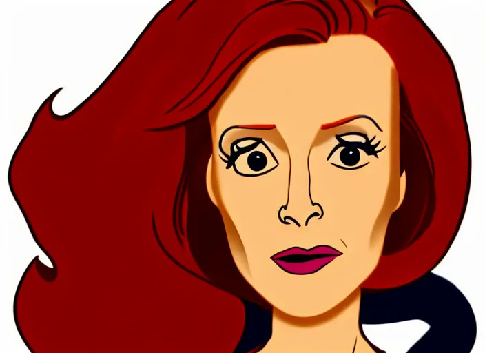 Prompt: dana scully in the style of 1 9 7 0 s disney animation