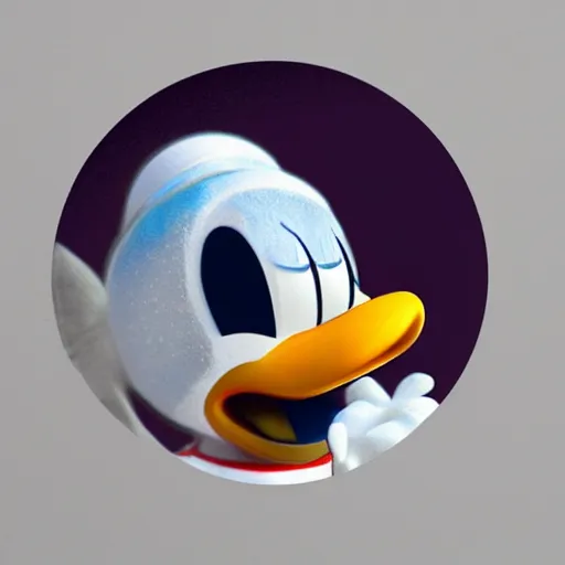 Prompt: donald duck as an astronaut, real life, photorealistic, 3 d