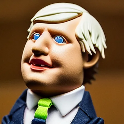 Image similar to an action figure of boris johnson figurine, detailed product photo