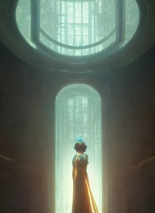 Prompt: pneuma, photorealistic movie still by michael komarck, greg rutkowski, victo ngai, artgerm, willem claesz heda and j. dickenson