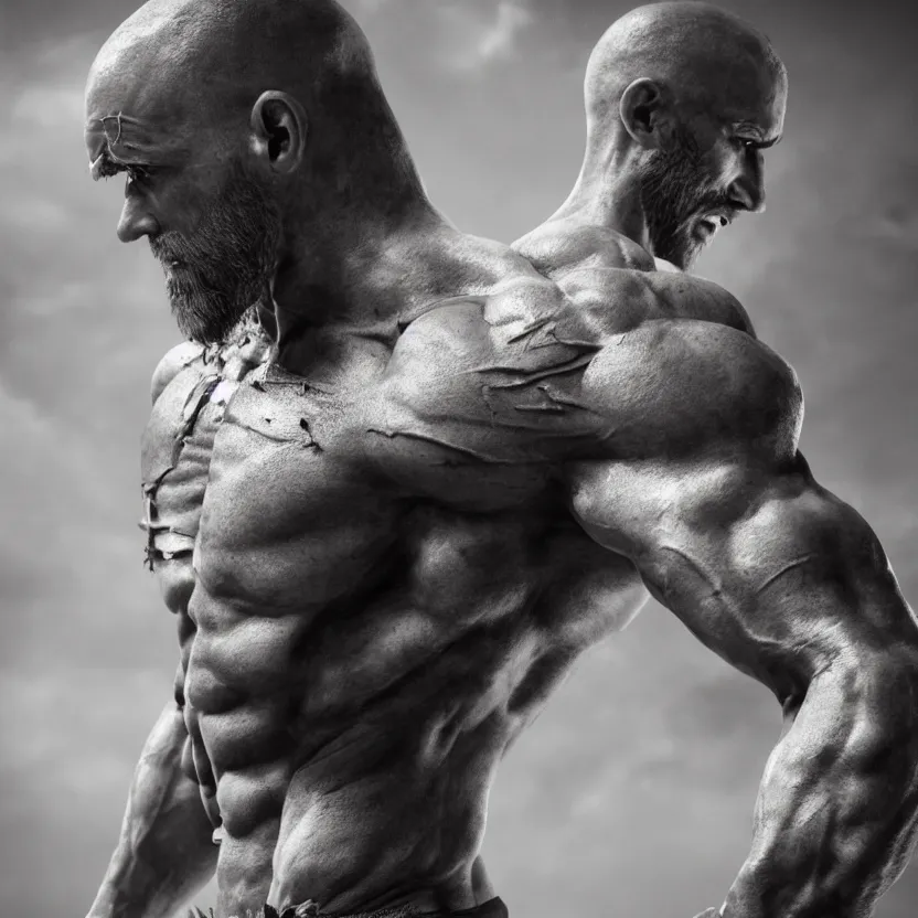 Image similar to a muscular man wearing torn clothes, looking to the right, profile picture, hyperrealistic, concept art, octane render, unreal engine 5, trending on artstation, high quality, highly detailed, 8 k, dramatic lighting, cinematic, high coherence, anatomically correct, five fingers, digital art, seductive