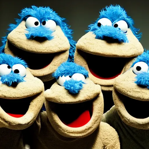 Image similar to cookie monster reacting to his stocks tanking