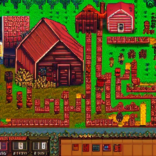 Prompt: Soviet gulag mod for Stardew Valley, screenshot