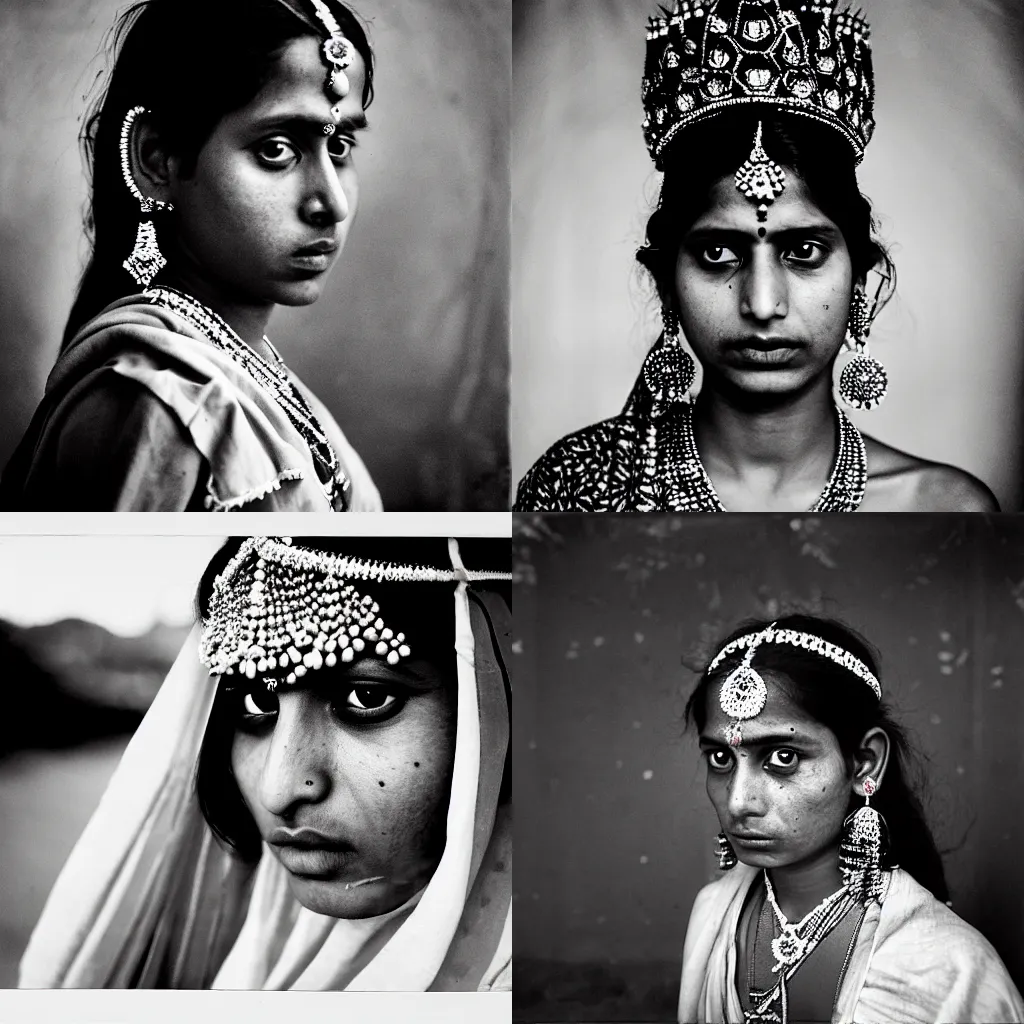 Dramatic Portrait Photograph Of An Indian Princess By Stable Diffusion