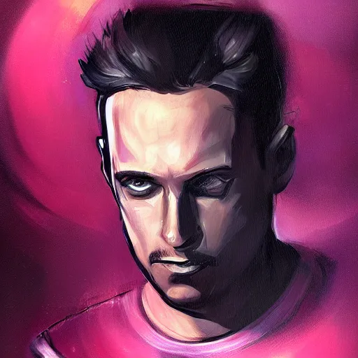 Prompt: portrait painting of a science fiction character space mechanic, retrowave noir, in the style of casey baugh and james jean, hyper realistic face, photorealistic face