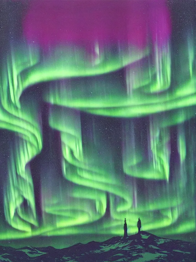 Image similar to northern lights by gerhard richter | northern lights by beeple | thorncrown chapel johfra bosschart
