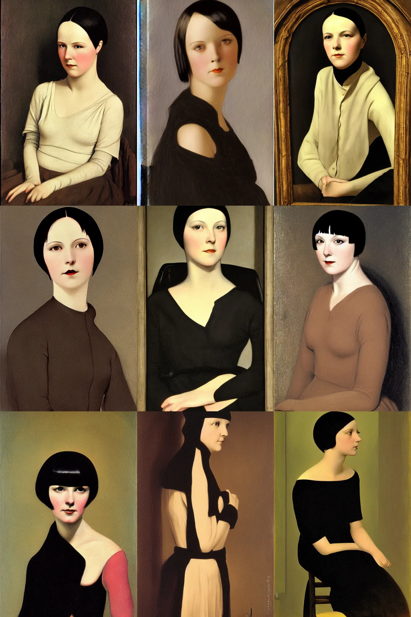 Prompt: portrait of 2 2 yeard old mary louise brooks, by joseph wright