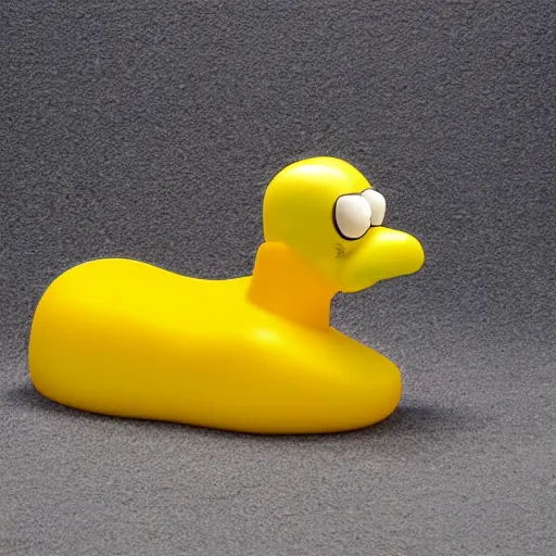 Prompt: Homer Simpson Rubber Duckie