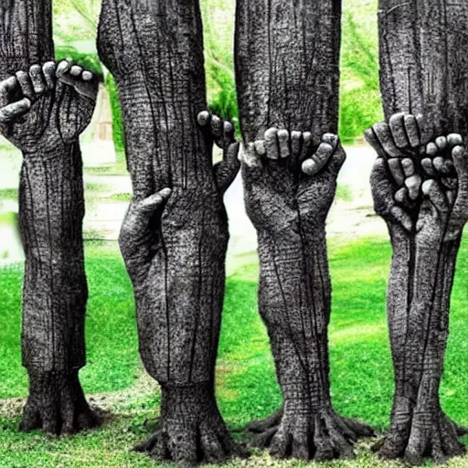 Image similar to trees made out of hands