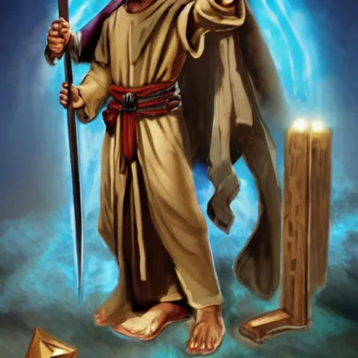 Image similar to jesus christ as a dungeons and dragons character