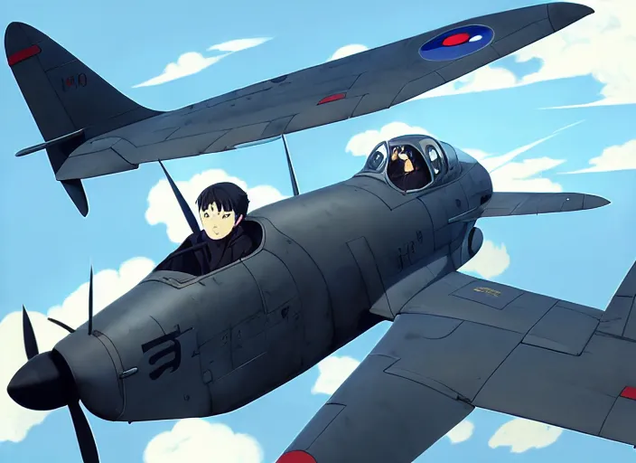 Prompt: portrait of early figther jet evanding, clear sky background, illustration concept art anime key visual trending pixiv fanbox by wlop and greg rutkowski and makoto shinkai and studio ghibli and kyoto animation, dcs world, korean war, f 8 6 sabre, mig 1 5, symmetrical, volumetric lighting, transparent black windshield