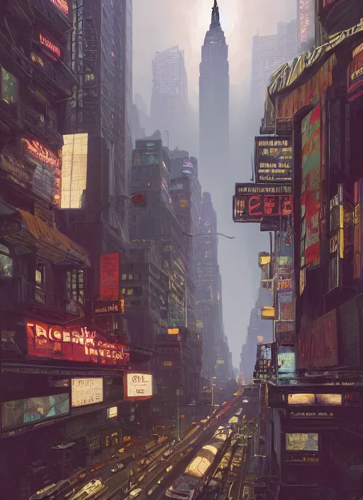 Image similar to highly detailed new york illustration in gta v, stephen bliss, unreal engine, fantasy art by greg rutkowski, loish, rhads, ferdinand knab, makoto shinkai and lois van baarle, ilya kuvshinov, rossdraws, tom bagshaw, global illumination, radiant light, detailed and intricate environment