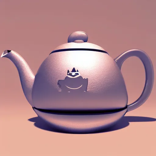 Image similar to fat cat shaped teapot, final fantasy merchandise, highly detailed, octane render, ray tracing, ambient occlusion, trending on artstation, 8 k