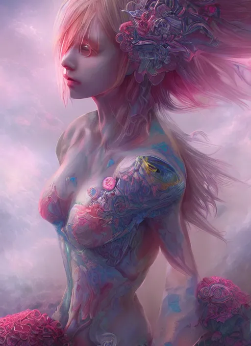 Image similar to dreamscape, female, ross tran, vivid colors, anatomical, highly detailed sculpture, intricate detailed, ommatidia, 8 k, cinematic atmosphere, post - processing