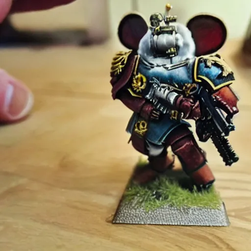 Image similar to warhammer 4 0 k hamster, photorealistic