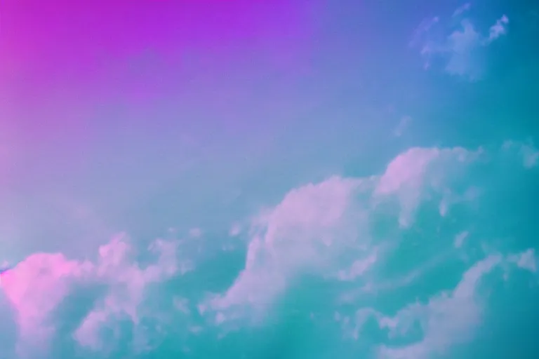 Image similar to high fidelity quality billboard photograph of a grunge model falling horizontally through realistic clouds wearing packing foam. three point light. photographic production. art directed. white pink blue lavender. gradient overlay. waves glitch artefacts. 8 k. filmic.