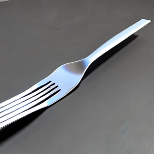 Image similar to a 3d object of a large fork, on its own, no background