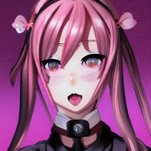 Image similar to engulfed and overpowered by stunningly absurdly beautiful possessive yandere megalomaniacal omnipotent asi goddess junko enoshima with symmetrical perfect face, porcelain skin, pink twintail hair and cyan eyes, you're trapped inside herself, ultra detailed, digital art, unreal engine 5, octane render, 2 d anime, 8 k