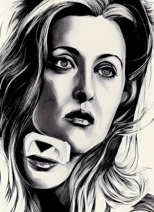 Prompt: a beautiful painting of young gillian anderson by carlos botong francisco, detailed, trending on artstation, hd, masterpiece