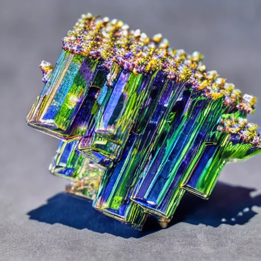 Image similar to bismuth crystals grown in the form of a crown