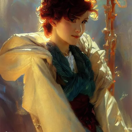 Prompt: detailed portrait of glorious anime girl, painting by gaston bussiere, craig mullins, j. c. leyendecker
