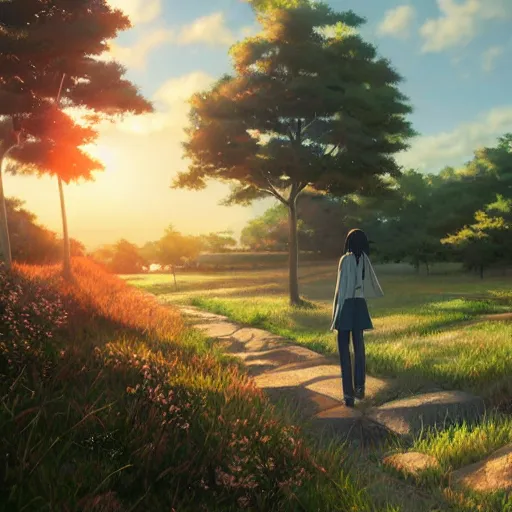 Image similar to photo realistic art by makoto shinkai