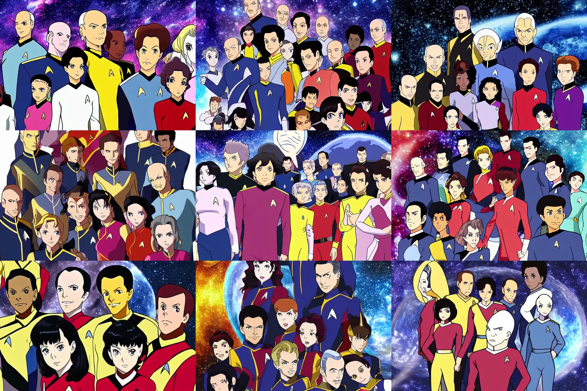 Prompt: Star Trek: Deep Space Nine as an anime