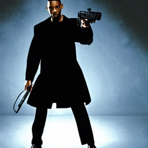 Prompt: will smith as neo in the matrix