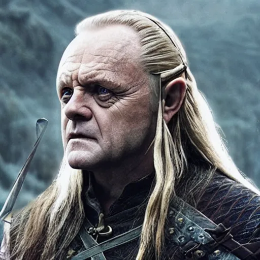 Prompt: Anthony Hopkins as Legolas