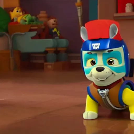 Prompt: thor in paw patrol