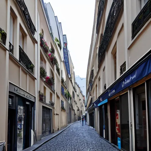 Image similar to une rue de paris en 2 0 2 0