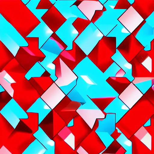 Prompt: cyan and red and black and white crystal, Y2K vector art, 4K HD