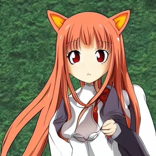 Prompt: horo holo spice and wolf