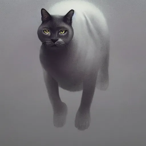 Prompt: large fogy deflective port polygon burmese cat hamburger godray ghost , by Paul Gauguin and Jakub Rozalski and Banksy , Ambient Occlusion , smooth , #micro