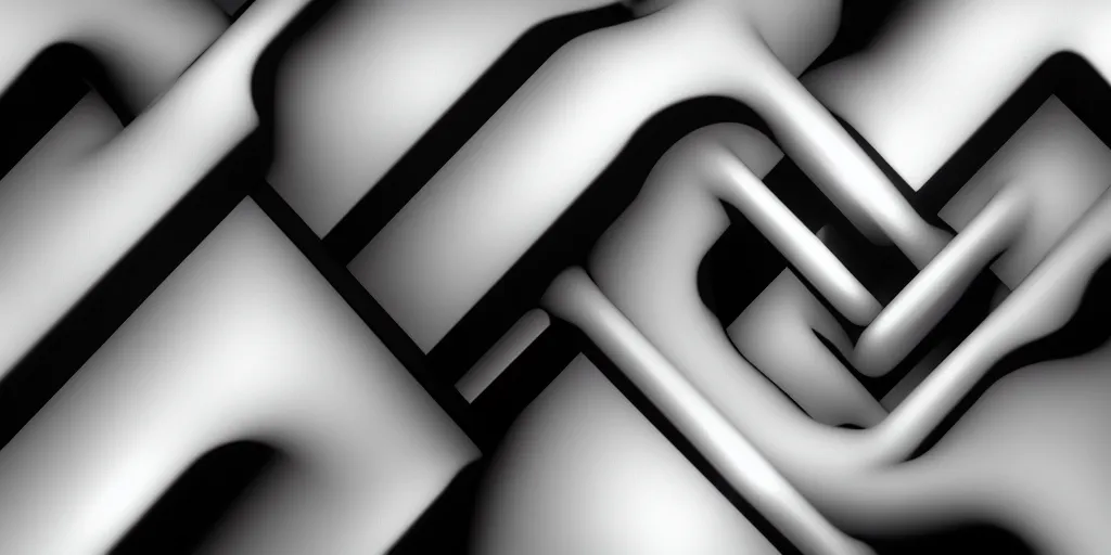 Prompt: hyperrealism photo abstract macrofuturism by mc escher, octane render, soft, trending on artstation, 8 k render, unreal engine, macro shot lens flare, pastel colours, black and white, macro detail,