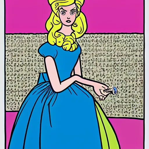 Image similar to portrait of a princess by daniel clowes