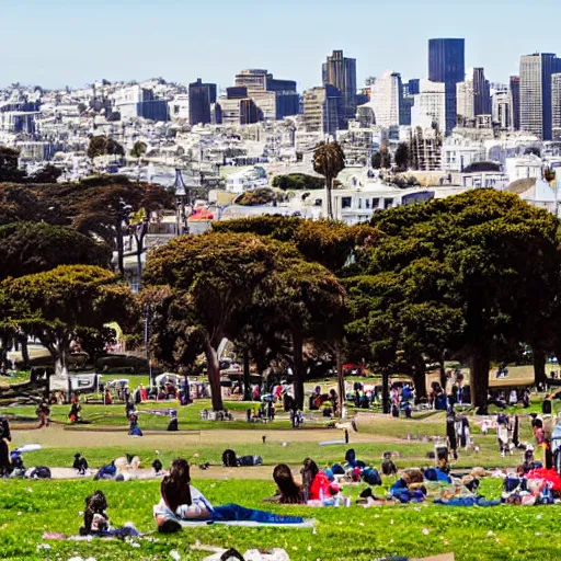 Image similar to dolores park in san francisco